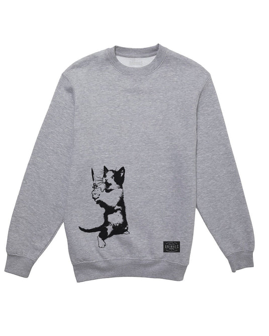 Unisex | Cat The Ripper | Crewneck Sweatshirt - Arm The Animals Clothing LLC