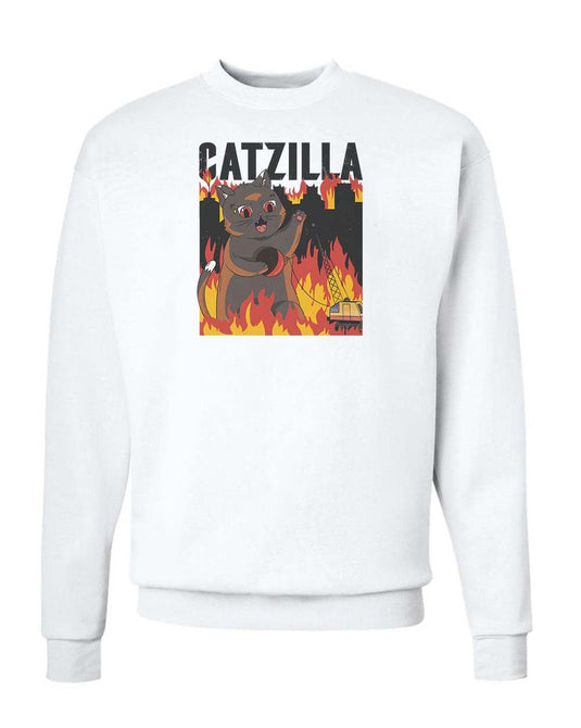 Unisex | Catzilla | Crewneck Sweatshirt - Arm The Animals Clothing Co.