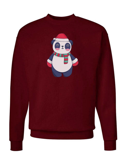 Unisex | Cozy Christmas Panda | Crewneck Sweatshirt - Arm The Animals Clothing LLC