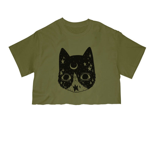 Unisex | Crescent Cat | Cut Tee - Arm The Animals Clothing Co.