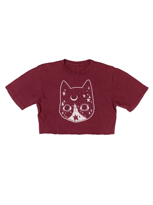 Unisex | Crescent Cat | Cut Tee - Arm The Animals Clothing Co.