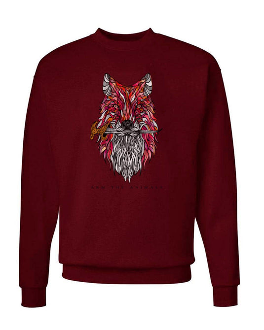 Unisex | Dagger Fox | Crewneck Sweatshirt - Arm The Animals Clothing Co.