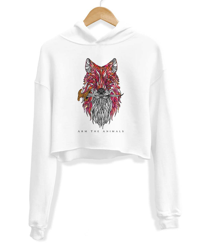 Load image into Gallery viewer, Unisex | Dagger Fox | Crop Hoodie - Arm The Animals Clothing Co.
