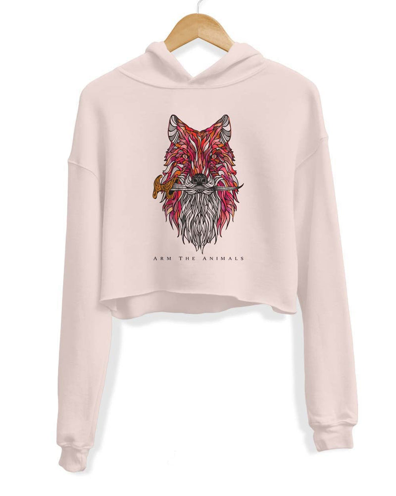 Load image into Gallery viewer, Unisex | Dagger Fox | Crop Hoodie - Arm The Animals Clothing Co.
