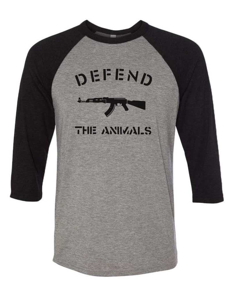 Load image into Gallery viewer, Unisex | Defend The Animals | 3/4 Sleeve Raglan - Arm The Animals Clothing Co.
