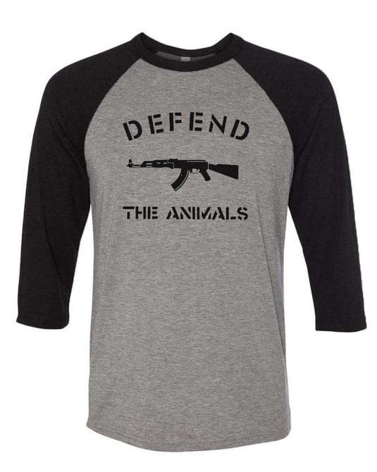 Unisex | Defend The Animals | 3/4 Sleeve Raglan - Arm The Animals Clothing Co.