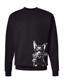 Unisex | Doberman Pistol | Crewneck Sweatshirt - Arm The Animals Clothing Co.