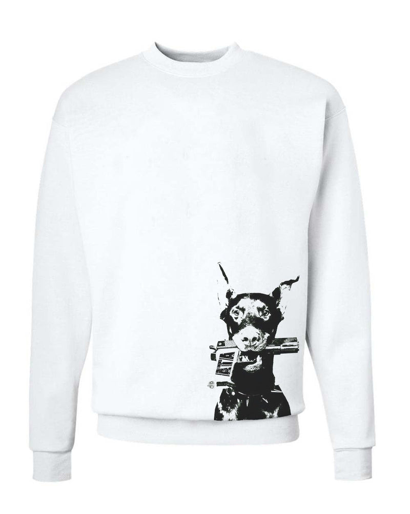 Load image into Gallery viewer, Unisex | Doberman Pistol | Crewneck Sweatshirt - Arm The Animals Clothing Co.
