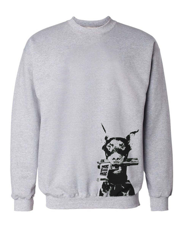 Load image into Gallery viewer, Unisex | Doberman Pistol | Crewneck Sweatshirt - Arm The Animals Clothing Co.
