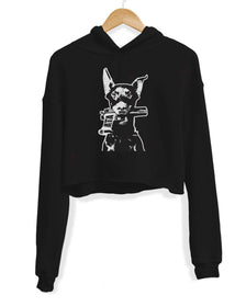 Unisex | Doberman Pistol | Crop Hoodie - Arm The Animals Clothing Co.
