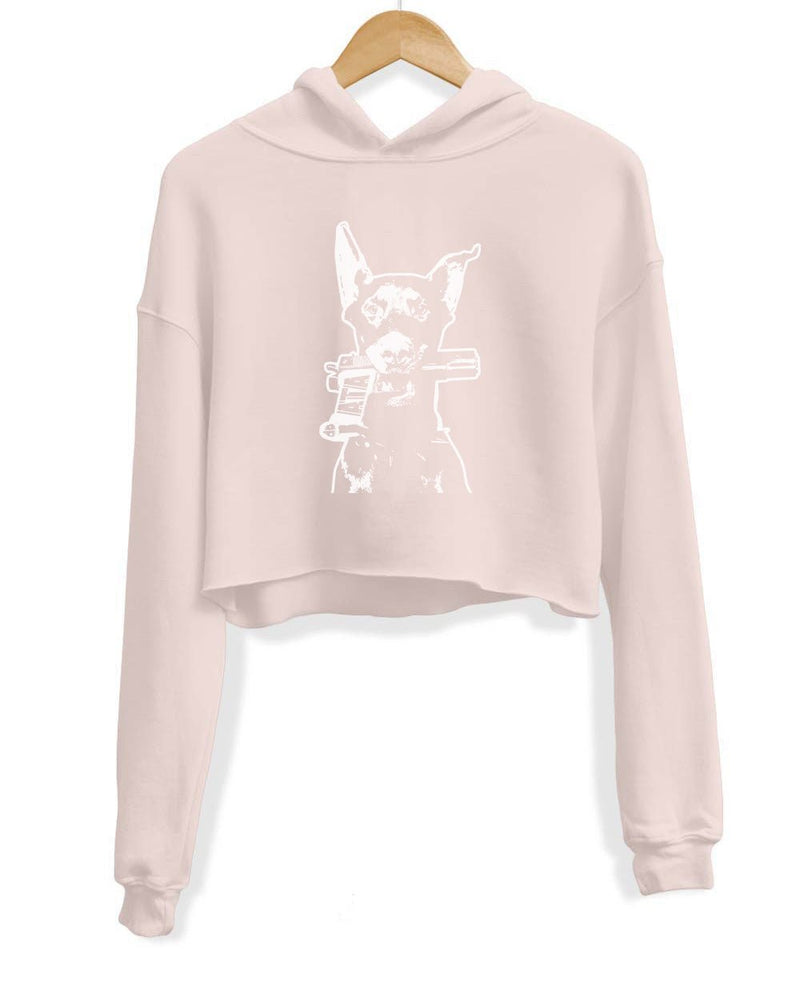 Load image into Gallery viewer, Unisex | Doberman Pistol | Crop Hoodie - Arm The Animals Clothing Co.
