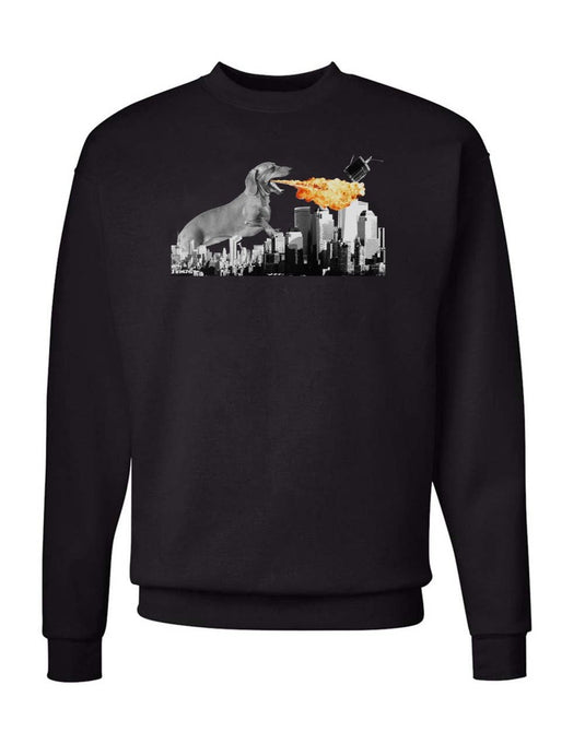 Unisex | Dogzilla | Crewneck Sweatshirt - Arm The Animals Clothing Co.