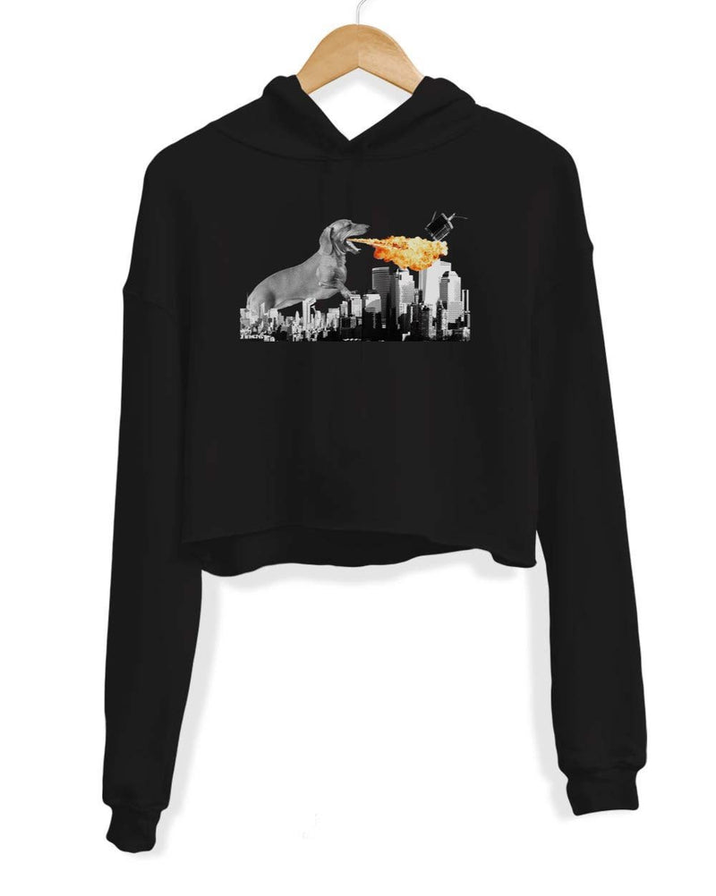 Load image into Gallery viewer, Unisex | Dogzilla | Crop Hoodie - Arm The Animals Clothing Co.
