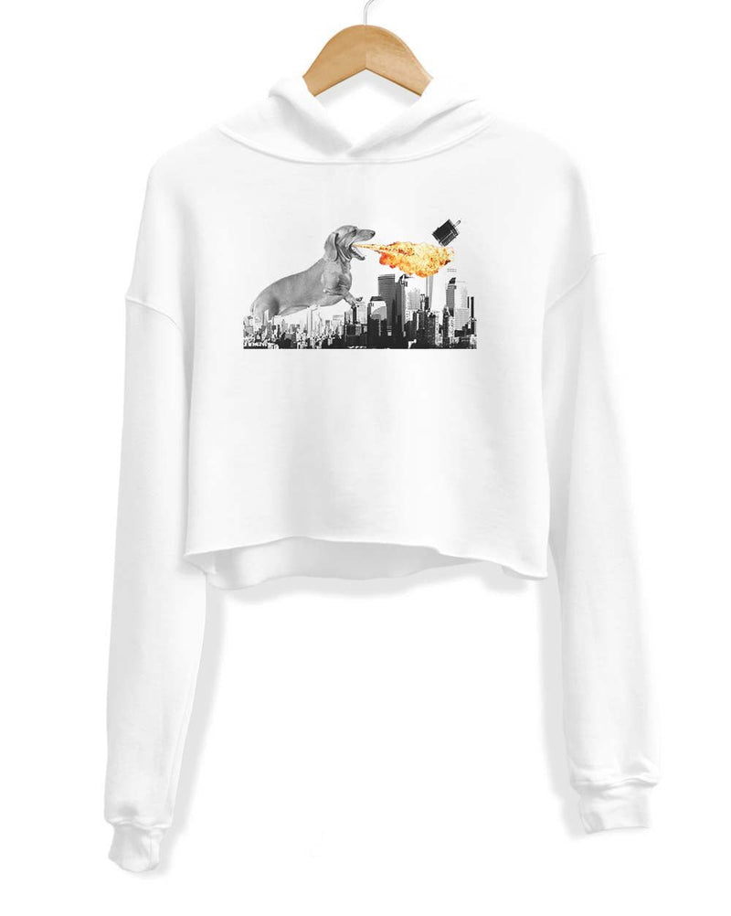 Load image into Gallery viewer, Unisex | Dogzilla | Crop Hoodie - Arm The Animals Clothing Co.

