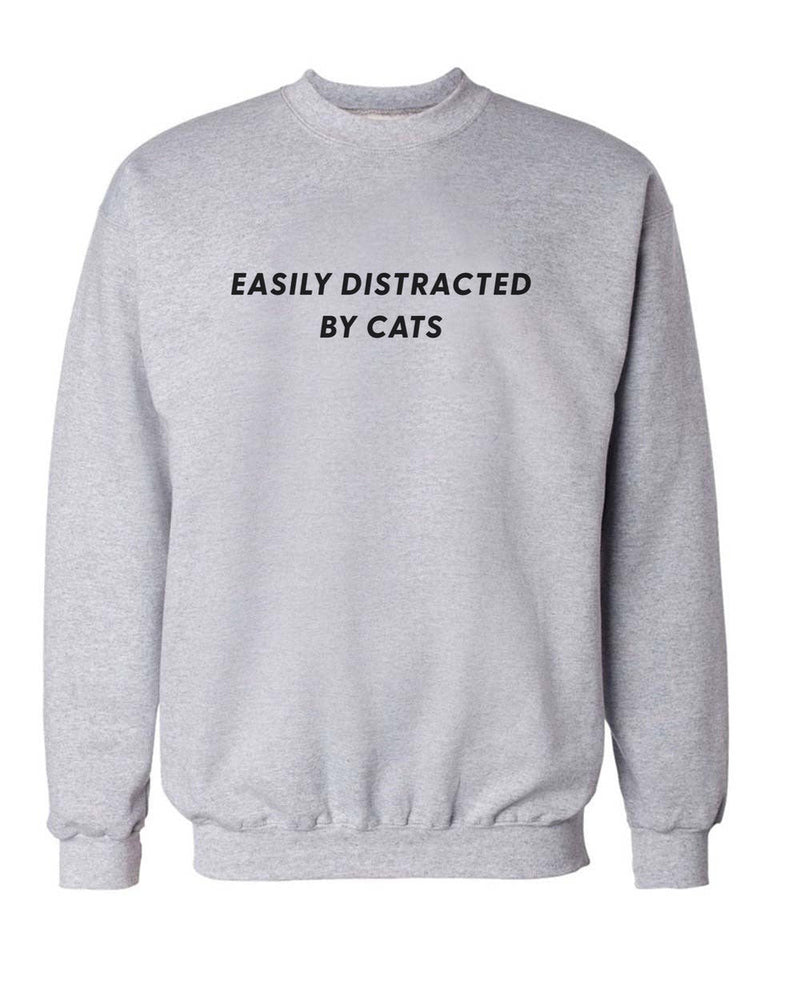 Load image into Gallery viewer, Unisex | Easily Distracted Cat | Crewneck Sweatshirt - Arm The Animals Clothing Co.
