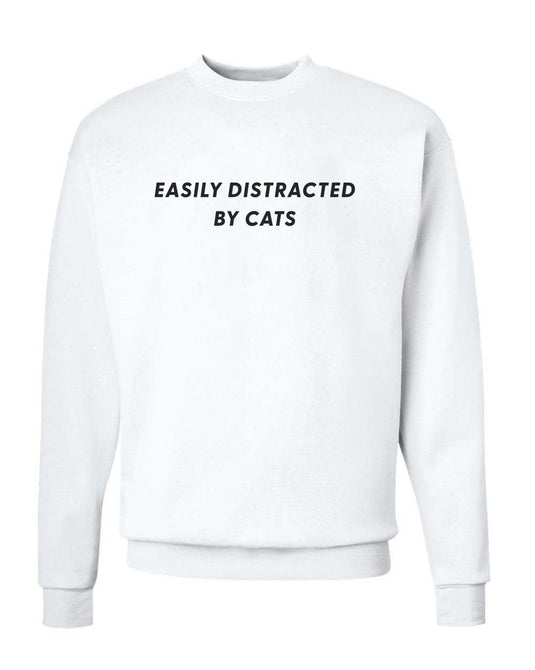 Unisex | Easily Distracted Cat | Crewneck Sweatshirt - Arm The Animals Clothing Co.