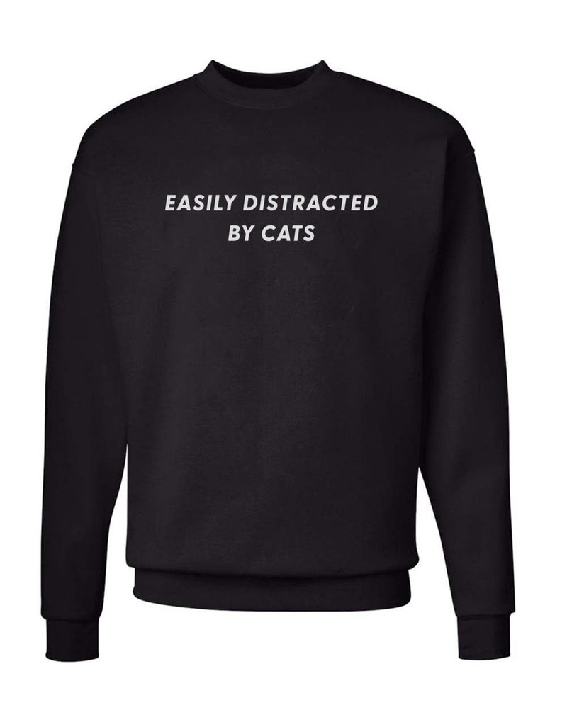 Load image into Gallery viewer, Unisex | Easily Distracted Cat | Crewneck Sweatshirt - Arm The Animals Clothing Co.
