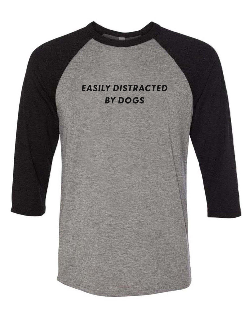 Load image into Gallery viewer, Unisex | Easily Distracted Dog | 3/4 Sleeve Raglan - Arm The Animals Clothing Co.
