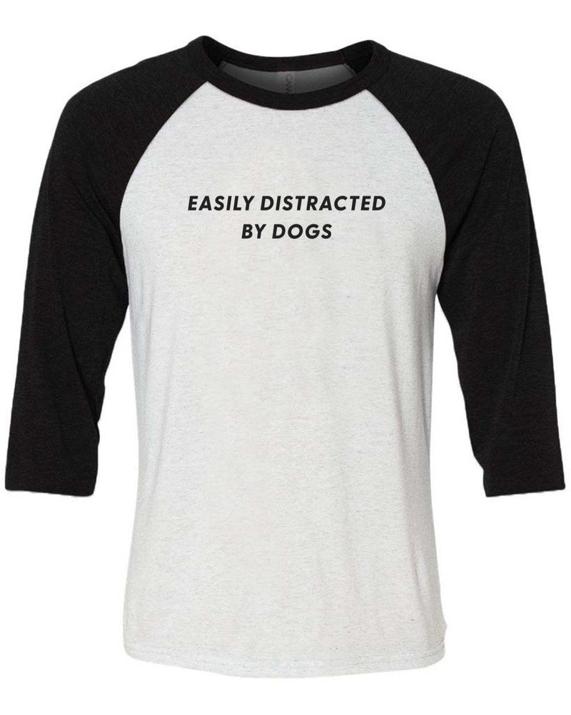 Load image into Gallery viewer, Unisex | Easily Distracted Dog | 3/4 Sleeve Raglan - Arm The Animals Clothing Co.
