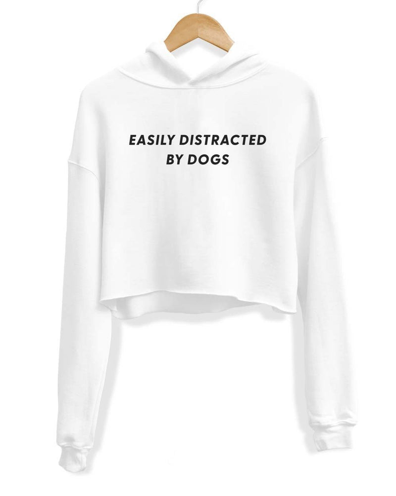Load image into Gallery viewer, Unisex | Easily Distracted Dog | Crop Hoodie - Arm The Animals Clothing Co.
