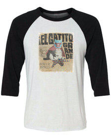 Unisex | El Gatito Grande | 3/4 Sleeve Raglan - Arm The Animals Clothing Co.