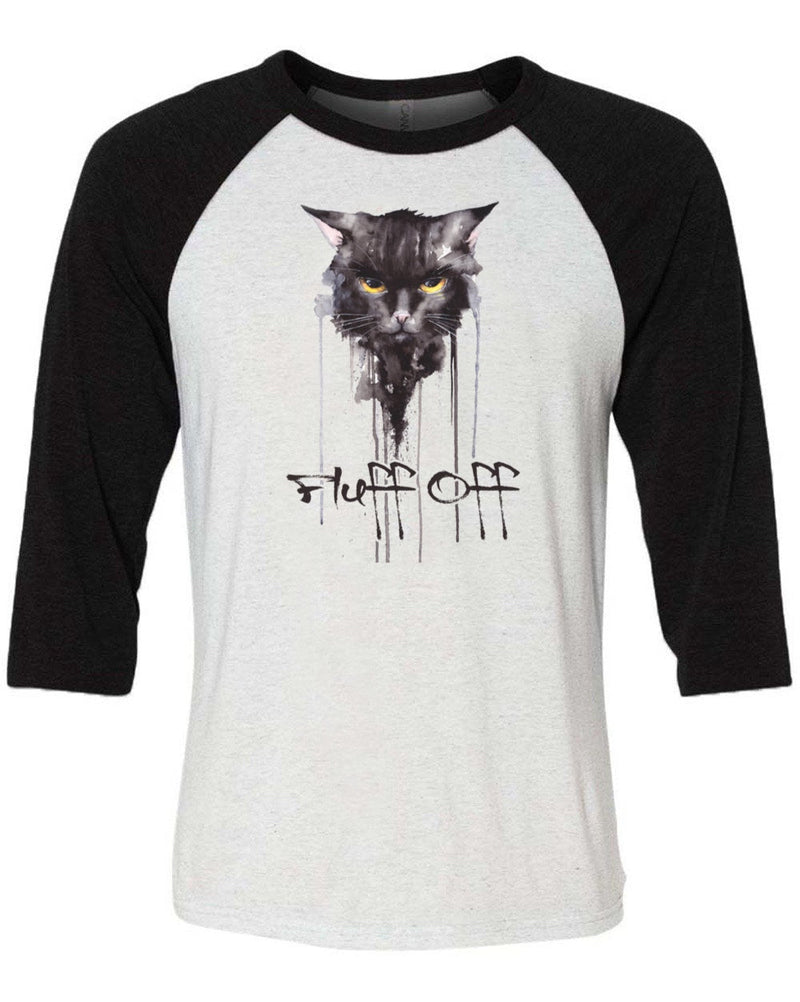 Load image into Gallery viewer, Unisex | Fluff Off | 3/4 Sleeve Raglan - Arm The Animals Clothing Co.
