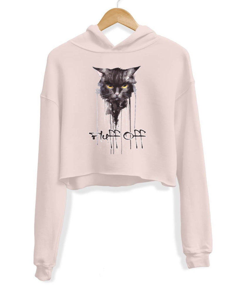 Load image into Gallery viewer, Unisex | Fluff Off | Crop Hoodie - Arm The Animals Clothing Co.
