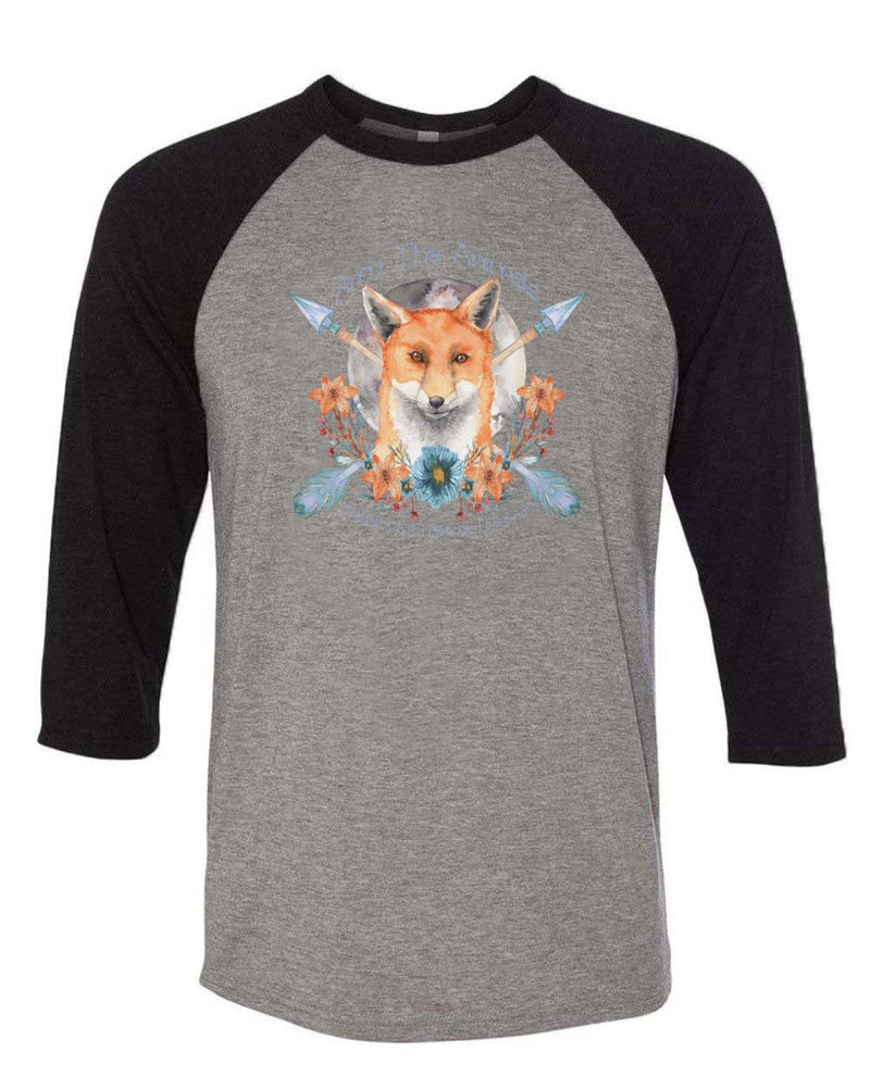 Load image into Gallery viewer, Unisex | Fox Confessor | 3/4 Sleeve Raglan - Arm The Animals Clothing Co.
