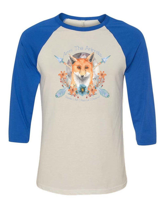 Unisex | Fox Confessor | 3/4 Sleeve Raglan - Arm The Animals Clothing Co.