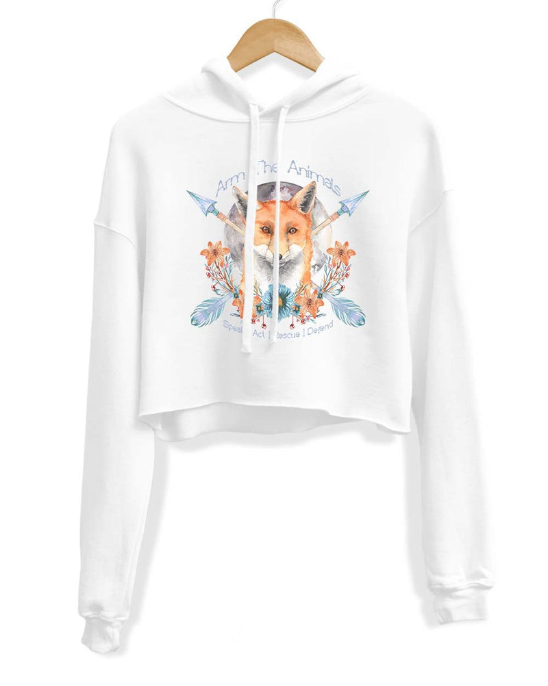 Load image into Gallery viewer, Unisex | Fox Confessor | Crop Hoodie - Arm The Animals Clothing Co.
