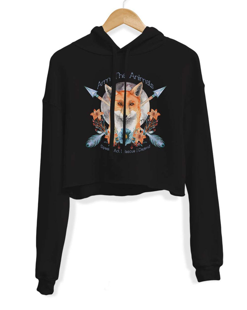 Load image into Gallery viewer, Unisex | Fox Confessor | Crop Hoodie - Arm The Animals Clothing Co.

