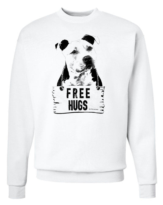 Unisex | Free Hugs Pittie | Crewneck Sweatshirt - Arm The Animals Clothing Co.