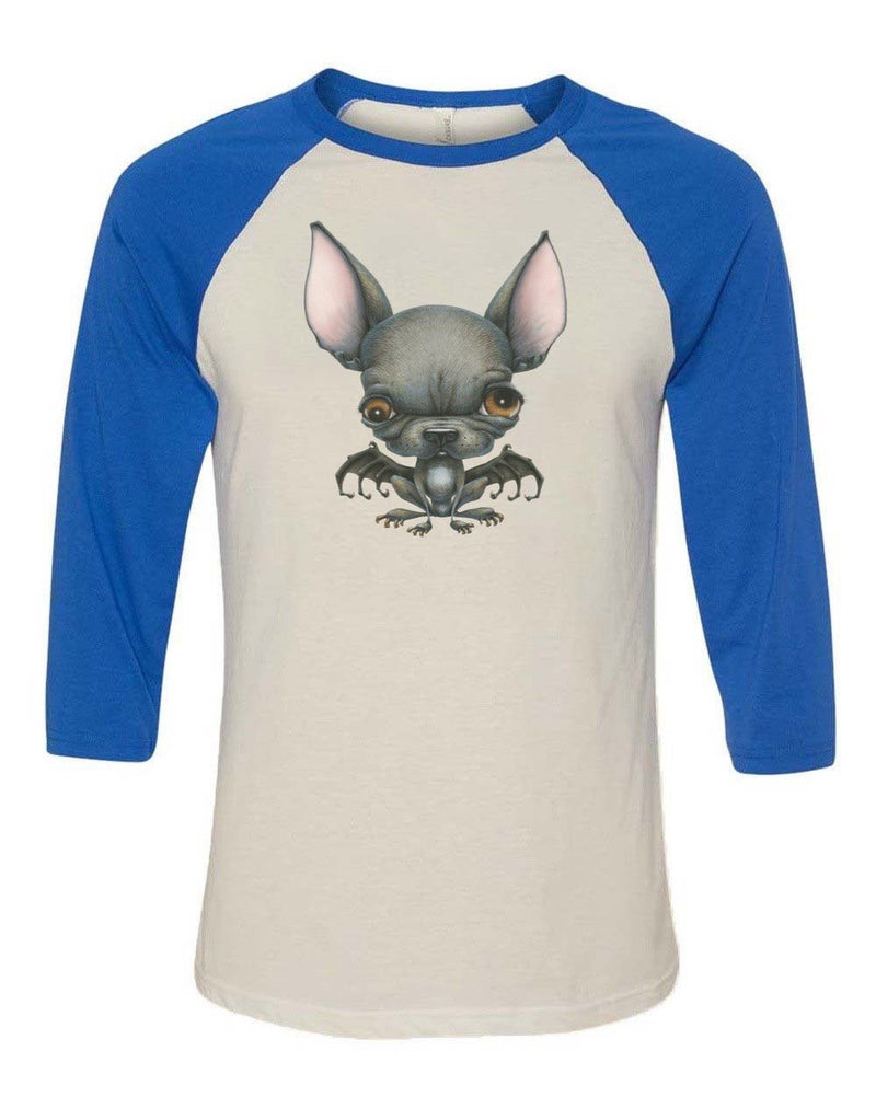 Load image into Gallery viewer, Unisex | French Batdog | 3/4 Sleeve Raglan - Arm The Animals Clothing Co.
