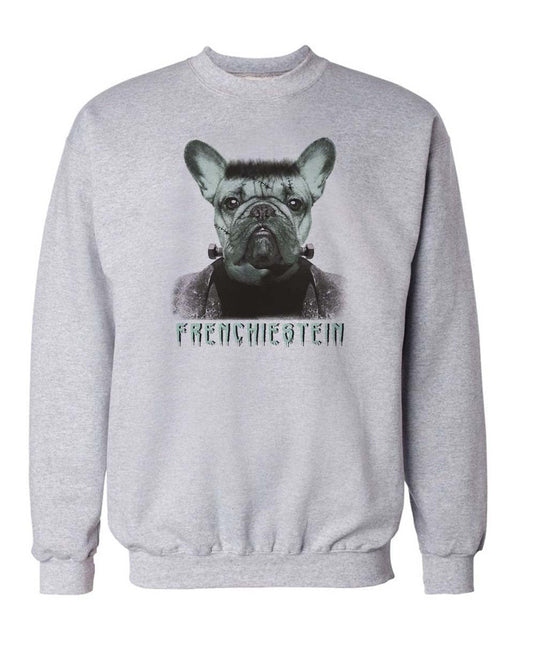 Unisex | Frenchiestein | Crewneck Sweatshirt - Arm The Animals Clothing LLC
