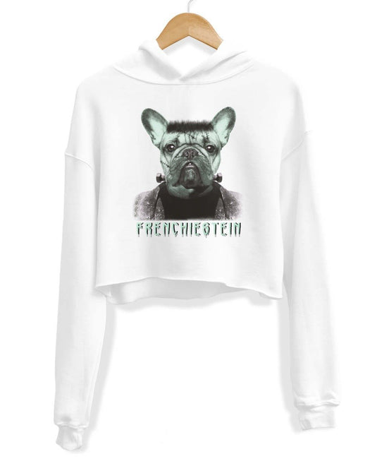 Unisex | Frenchiestein | Crop Hoodie - Arm The Animals Clothing LLC