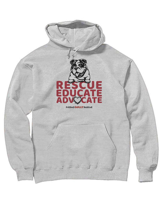 Unisex | Fresno Bully Rescue Logo | Hoodie - Arm The Animals Clothing Co.