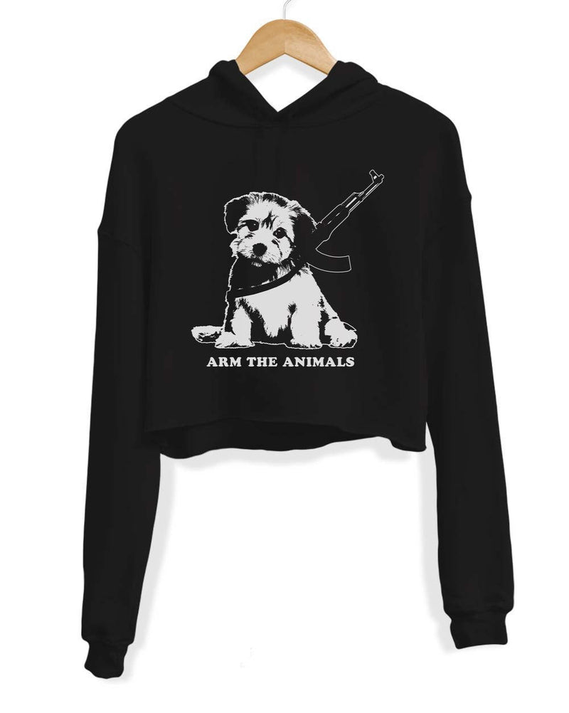 Load image into Gallery viewer, Unisex | G.I. Doge | Crop Hoodie - Arm The Animals Clothing Co.
