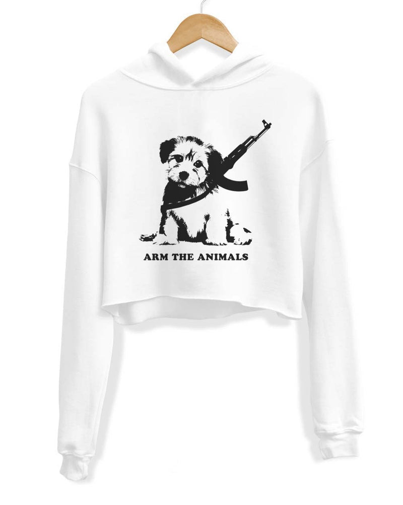 Load image into Gallery viewer, Unisex | G.I. Doge | Crop Hoodie - Arm The Animals Clothing Co.
