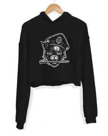 Unisex | Hell Cat | Crop Hoodie - Arm The Animals Clothing Co.