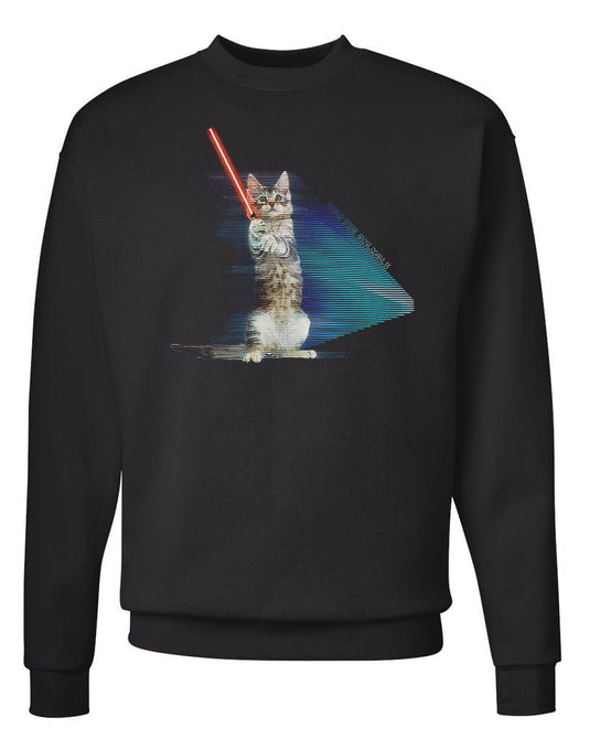 Unisex | Hologram Battle Cat | Crewneck Sweatshirt - Arm The Animals Clothing Co.