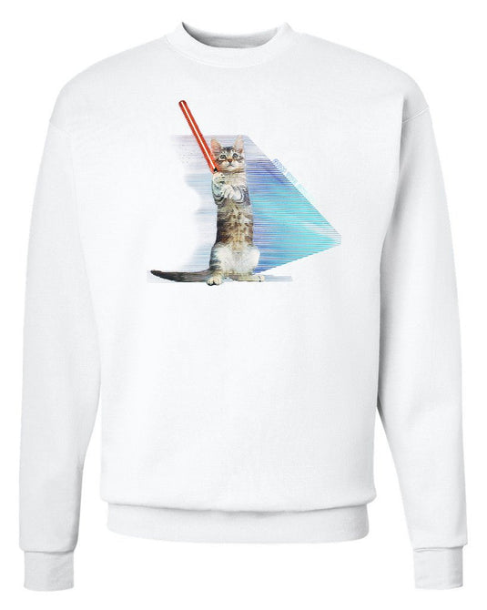 Unisex | Hologram Battle Cat | Crewneck Sweatshirt - Arm The Animals Clothing Co.