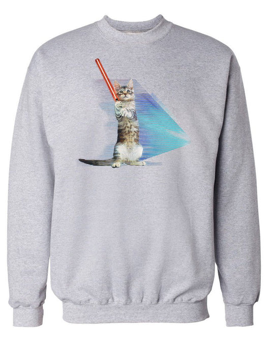 Unisex | Hologram Battle Cat | Crewneck Sweatshirt - Arm The Animals Clothing Co.