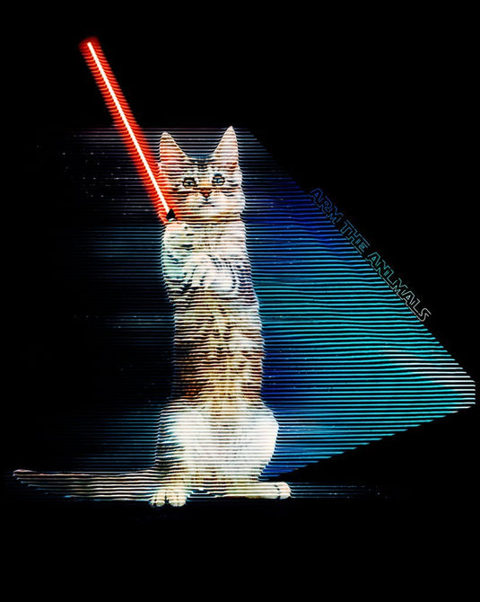 Unisex | Hologram Battle Cat | Crewneck Sweatshirt - Arm The Animals Clothing Co.