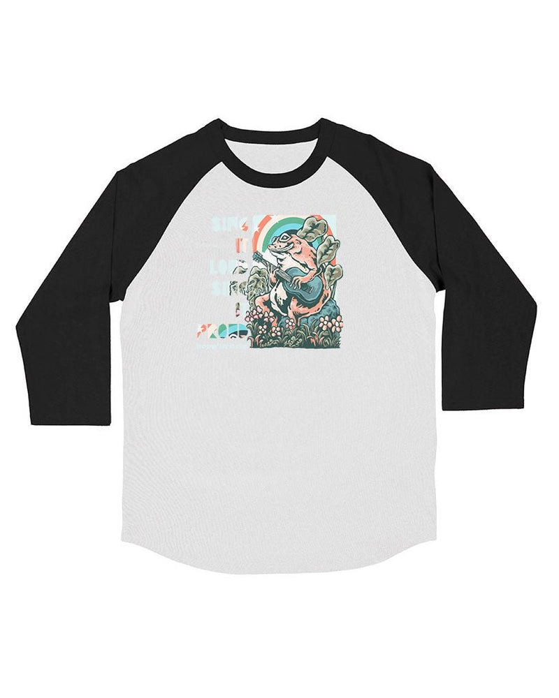 Load image into Gallery viewer, Unisex | Hopp’in with Pride | 3/4 Sleeve Raglan - Arm The Animals Clothing Co.
