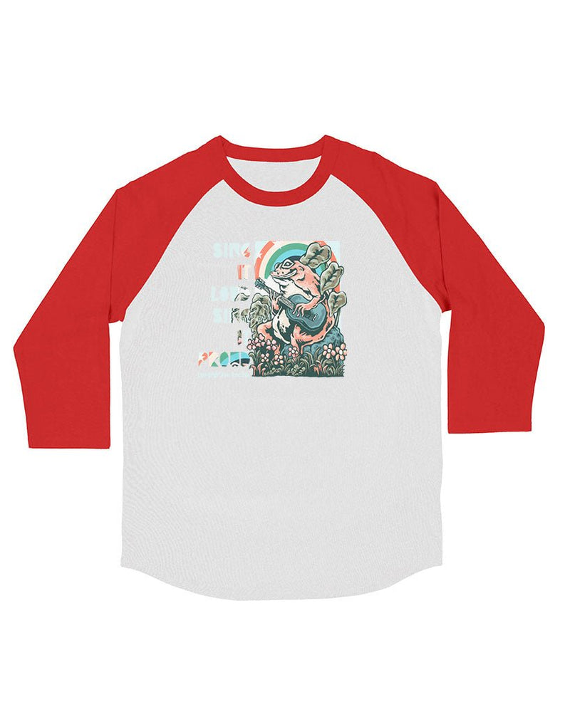 Load image into Gallery viewer, Unisex | Hopp’in with Pride | 3/4 Sleeve Raglan - Arm The Animals Clothing Co.
