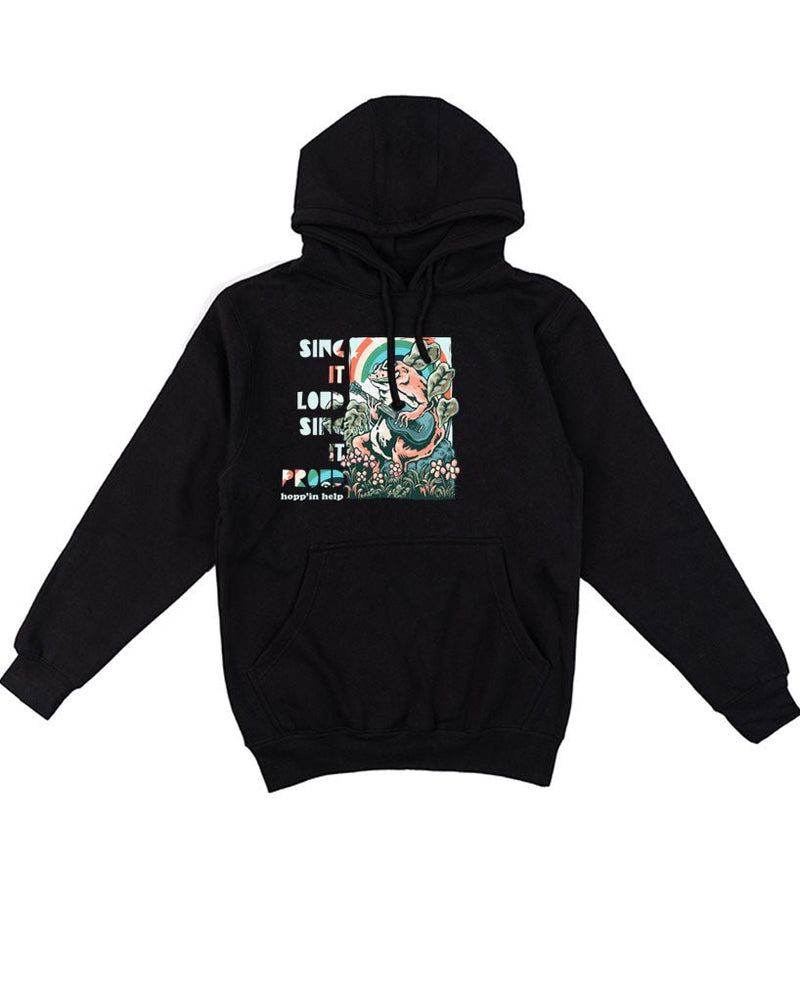 Load image into Gallery viewer, Unisex | Hopp’in with Pride | Hoodie - Arm The Animals Clothing Co.
