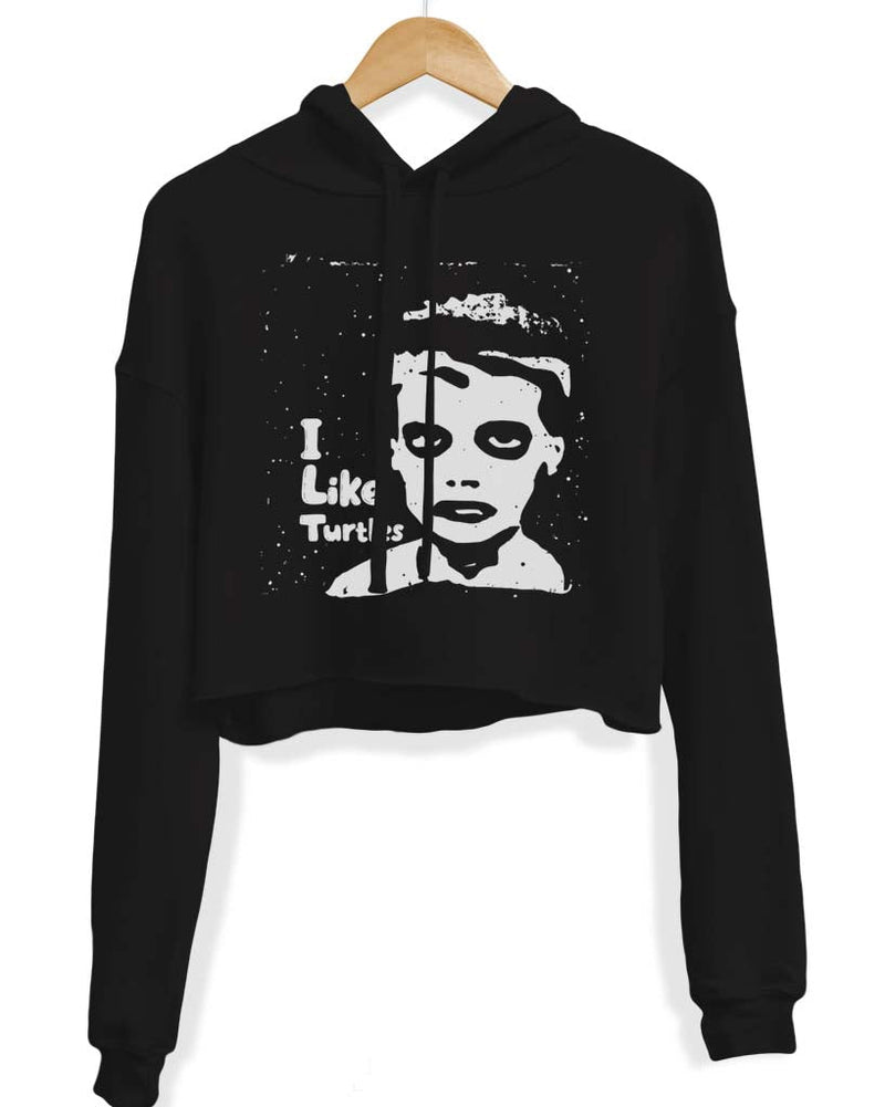 Load image into Gallery viewer, Unisex | I Like Turtles | Crop Hoodie - Arm The Animals Clothing Co.
