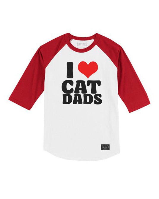 Unisex | I Love Cat Dads | 3/4 Sleeve Raglan - Arm The Animals Clothing LLC