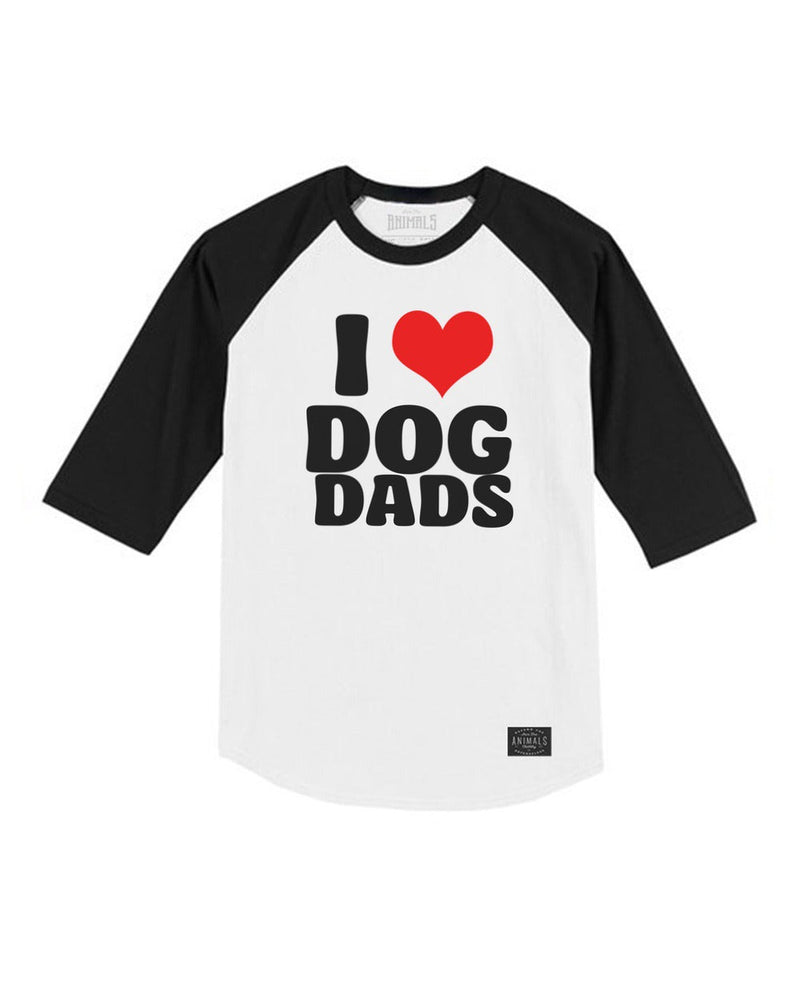 Load image into Gallery viewer, Unisex | I Love Dog Dads | 3/4 Sleeve Raglan - Arm The Animals Clothing LLC
