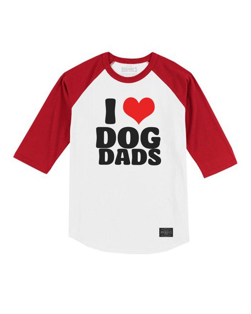 Load image into Gallery viewer, Unisex | I Love Dog Dads | 3/4 Sleeve Raglan - Arm The Animals Clothing LLC
